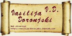 Vasilija Doronjski vizit kartica